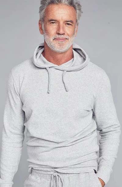 Faherty Legend Pullover Hoodie In Fossil Grey Twill