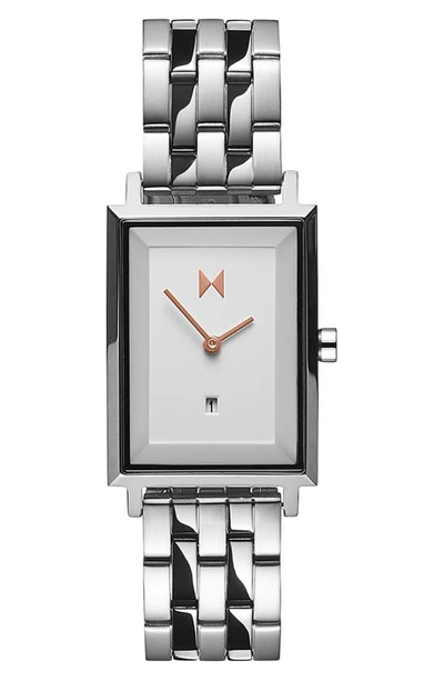 Mvmt Signature Rectangular Bracelet Watch, 24mm X 32mm In Silver