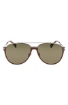 Lanvin 60mm Gradient Aviator Sunglasses In Brown