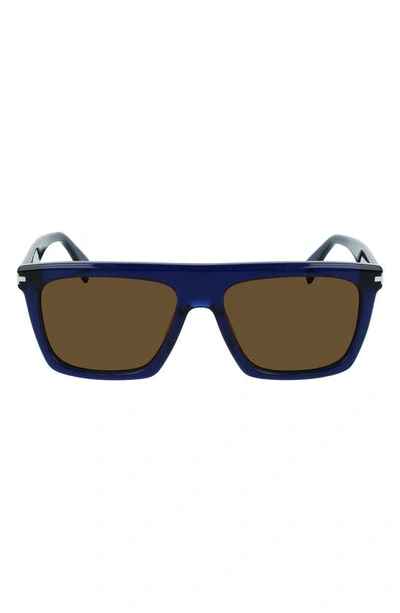 Lanvin Kids' 57mm Rectangular Sunglasses In Blue