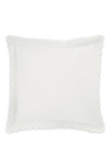 Matouk Diamond Pique Euro Pillow Sham In Bone