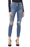 Good American Good Legs High Rise Ripped Skinny Crop Jeans In Blue261