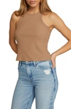 Good American Thermal '90s Stretch-cotton Tank Top In Ll01