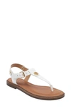 Tommy Hilfiger Bennia Womens Faux Leather Sling Back Thong Sandals In Whill