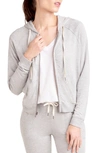 Splendid Zip-up Hoodie In Heather Grey