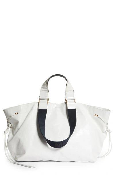 Isabel Marant Wardy Leather Shopper In White