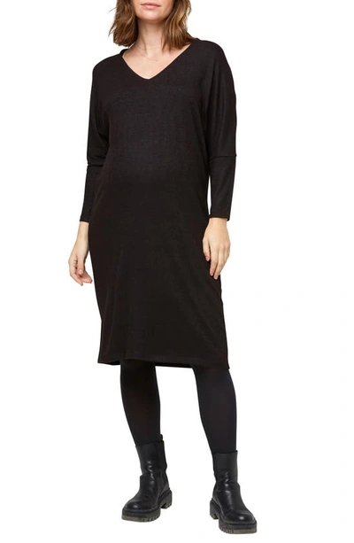 Nom Maternity Quinn Maternity Dress In Black Hacci