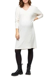 Nom Maternity Quinn Maternity Dress In Oatmeal Hacci