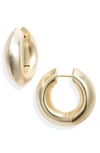 Kendra Scott Mikki Huggie Hoop Earrings In Gold Metal