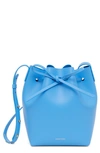 Mansur Gavriel Mini Leather Bucket Bag In Piscina