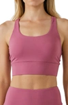 Grey Lab Sports Bra In Cassis