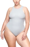 Skims Fits Everybody High Neck Bodysuit In Moonstone