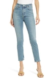 Agolde Nico High Waist Ankle Slim Fit Jeans In Chronicle