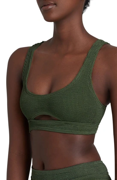 Bound By Bond-eye The Sasha Cutout Bikini Top In Khaki