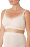 Cache Coeur Milk Seamless Wireless Maternity/nursing Bra In Blush