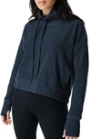Sweaty Betty Harmonise Luxe Sweatshirt In Nordic Blue