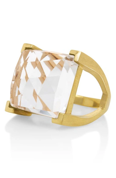 Dean Davidson Plaza Ring In Crystal Quartz/ Gold