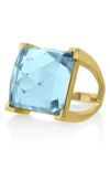 Dean Davidson Plaza Ring In Blue Topaz/ Gold