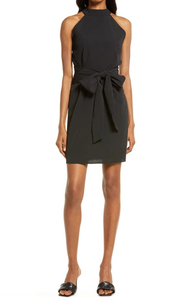 Area Stars Maia Halter Neck Cocktail Dress In Black