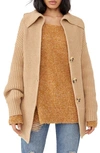 Free People Swim Too Deep Cardigan In Almond