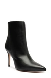 Schutz Mikki Leather Pointed-toe Booties In Black