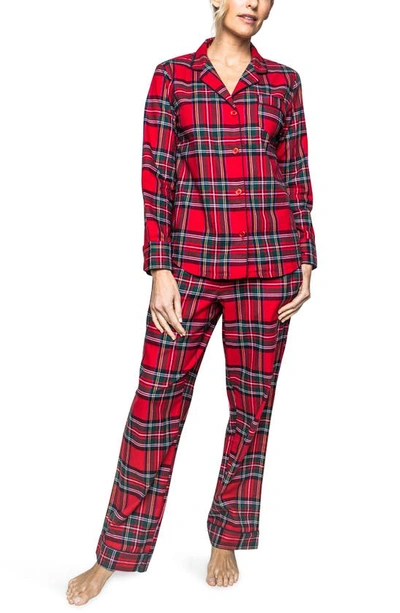 PETITE PLUME PETITE PLUME IMPERIAL TARTAN COTTON PAJAMAS,AWPHIT
