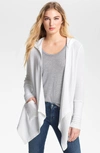 Splendid Thermal Flight Hooded Open-front Cardigan In White