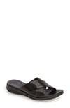 Softwalkr Softwalk® 'tillman' Leather Cross Strap Slide Sandal In Black