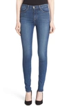 L Agence '30' High Rise Skinny Jeans In Blue