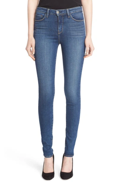 L Agence '30' High Rise Skinny Jeans In Dark Vintage