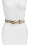 Rag & Bone 'boyfriend' Leather Belt In Taupe