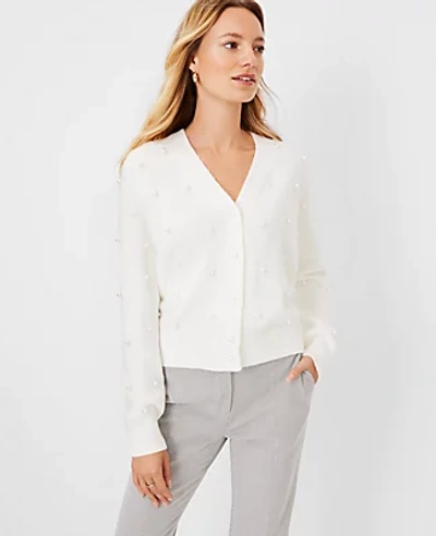 Ann taylor white cardigan online