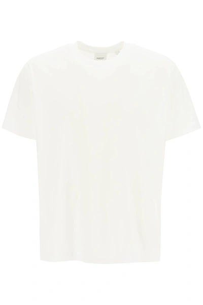Burberry Cotton T-shirt With Geographical Coordinates In Multi-colored