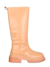 Ash Woman Boot Apricot Size 8 Soft Leather In Marrone