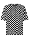 Saint Laurent Checked Organic Cotton-jersey T-shirt In Black