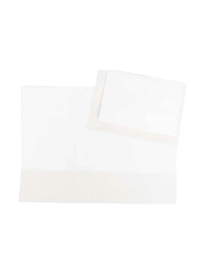 Emporio Armani White Sheets In Beige