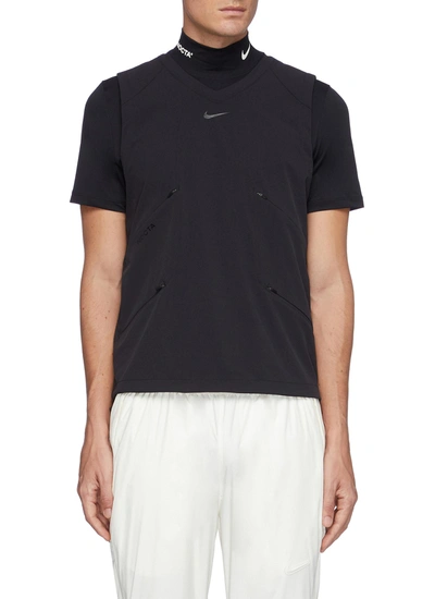 Nike X Nocta Golf Nylon Mix Woven Utility Vest In Black