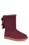 Ugg Bailey Bow Velvet Ribbon Faux Fur Lined Boot In Wild Grape