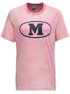 M Missoni Pink Jersey T-shirt With Logo Print In Multicolor
