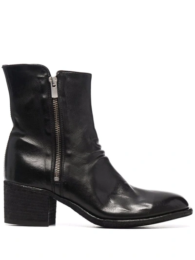 Officine Creative Denner 103 Leather Boots In Black