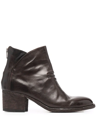 Officine Creative Denner 100 Leather Boots In Brown