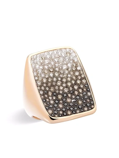 Pomellato 18kt Rose Gold Sabbia Diamond Ring In Pink