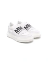 Mm6 Maison Margiela Kids' Slip-on In Pelle Con Fascia Elastica Logata In White