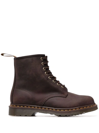Dr. Martens' Lace-up Ankle-length Boots In Marrone