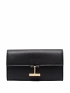 TOM FORD LOGO-PLAQUE LEATHER WALLET