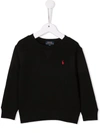 Polo Ralph Lauren Ralph Lauren Kids Felpa Polo Pony Con Ricamo In Black