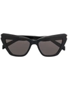 Saint Laurent Tinted Cat-eye Frame Sunglasses In Black