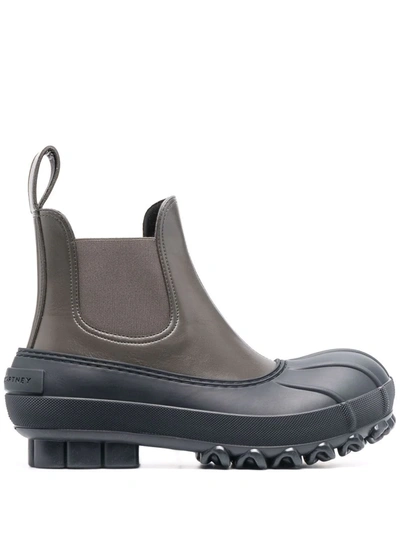 Stella Mccartney Duck City Chelsea Boots In Green