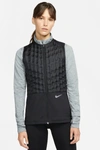 Nike Therma-fit Adv Jersey-paneled Shell Down Vest In Black