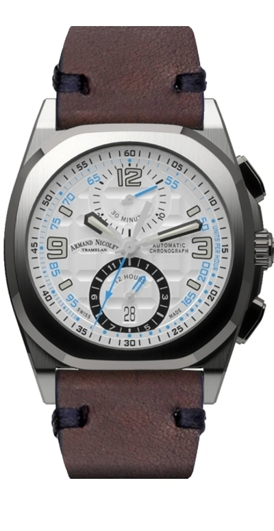 Armand Nicolet Jh9 Chronograph Automatic Silver Dial Mens Watch A668haa-az-pk4140tm In Brown / Silver